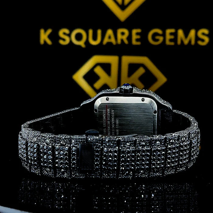 MOISSANITE ICED OUT WATCH SWISS MOVEMENT AUTOMATIC WATCH FOR MAN
