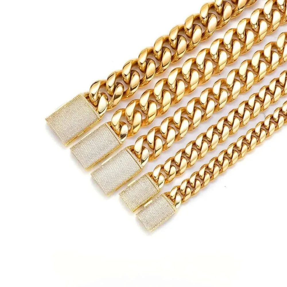 24" Necklace Moissanite Chain Cuban Link Iced Out