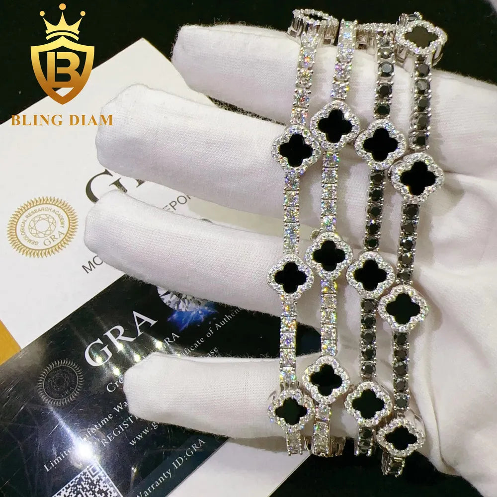 7" Bracelet Silver Diamond VVS Moissanite Tennis