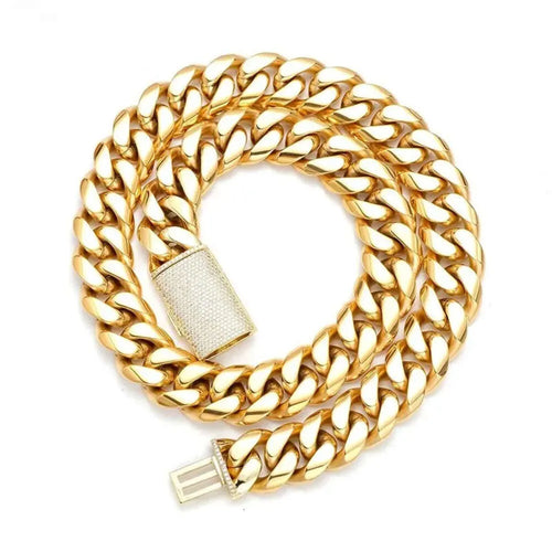 20" Necklace Moissanite Chain Cuban Link Iced Out