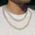 24" Iced Out Necklace Moissanite Chain Cuban Tennis Chain Link