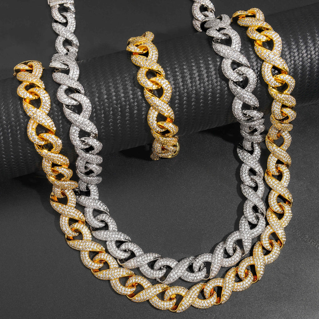 Iced Out 15MM Infinity Cuban Link Chain