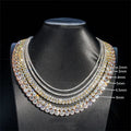 GRA 2mm 3mm 4mm 5mm 6.5mm 8mm moissanite diamond tennis necklace chain