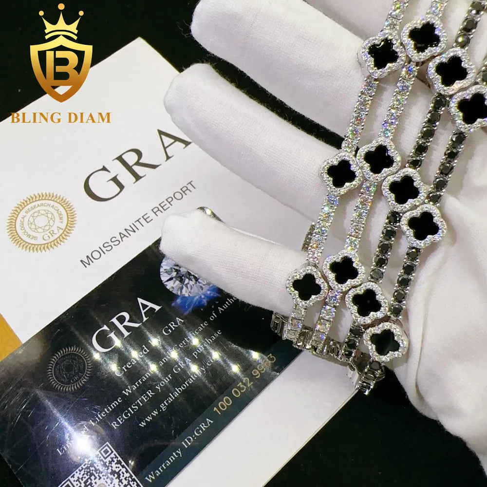 7" Bracelet Silver Diamond VVS Moissanite Tennis