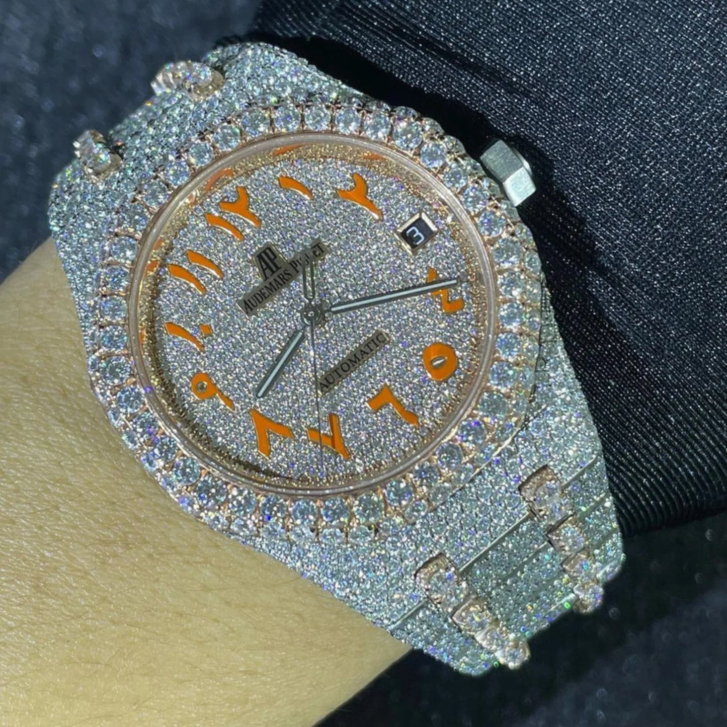 Moissanite Wrist Watch Classic Iced Out Automatic Watch – Luxury VVS Moissanite