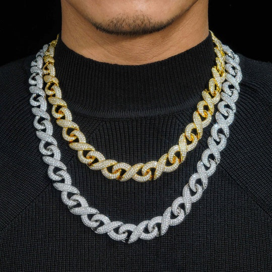 Iced Out 15MM Infinity Cuban Link Chain