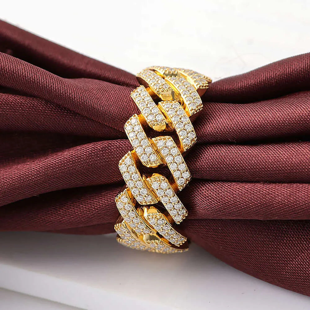 7 14k Yellow Gold + Moissanite VVS Diamond Moissanite Ring