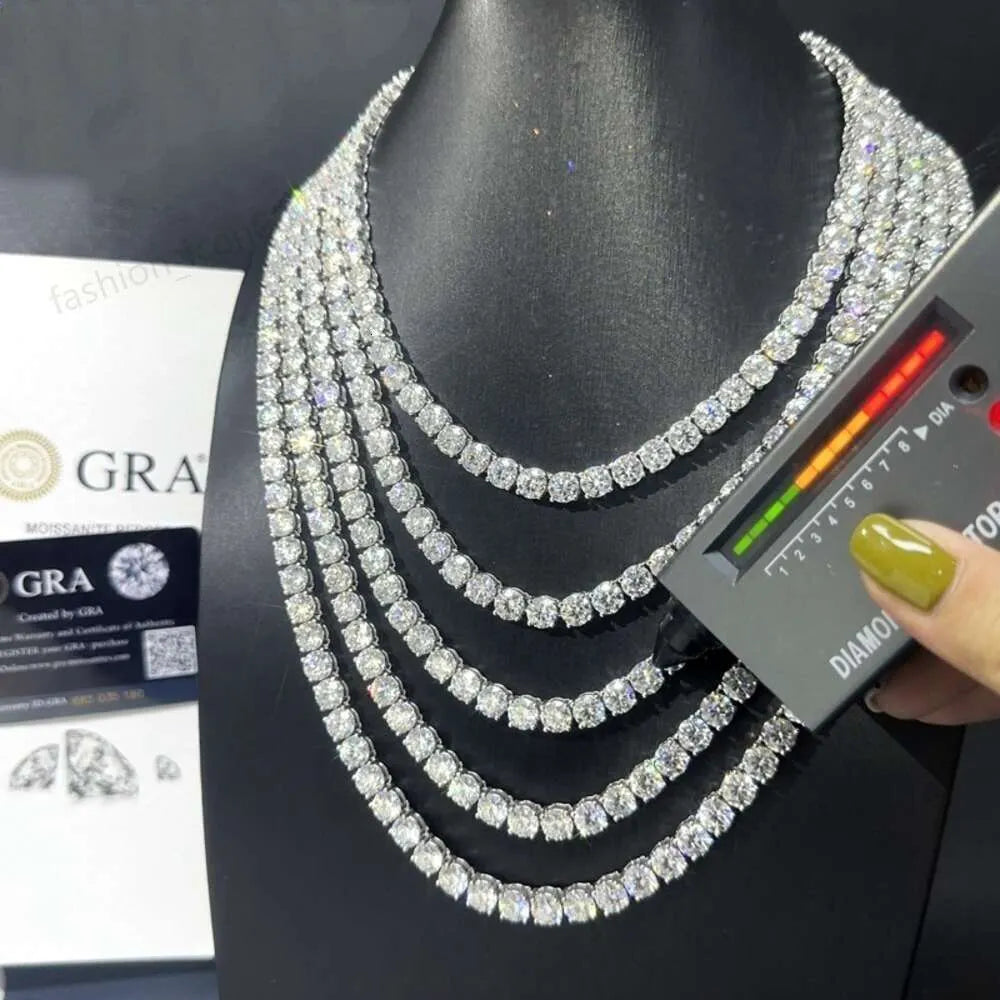 21" Necklace Moissanite Chain Cuban Link Iced Out