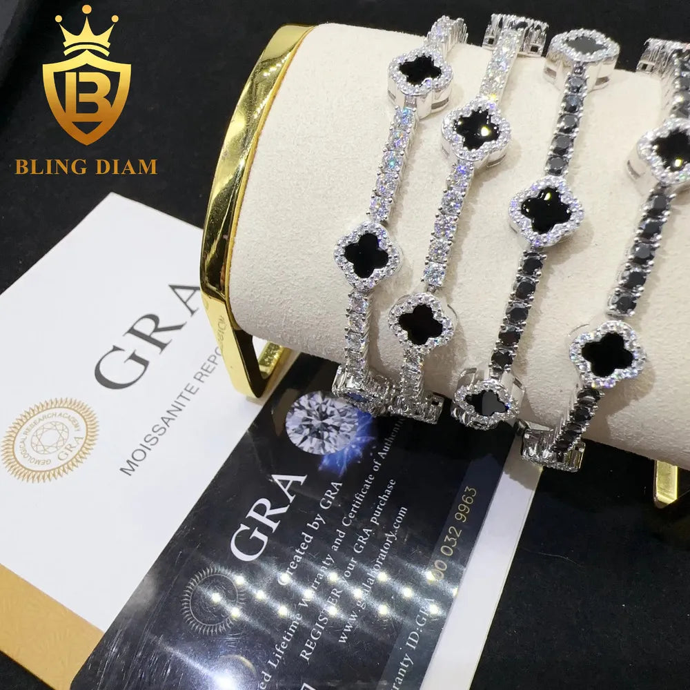 7" Bracelet Silver Diamond VVS Moissanite Tennis