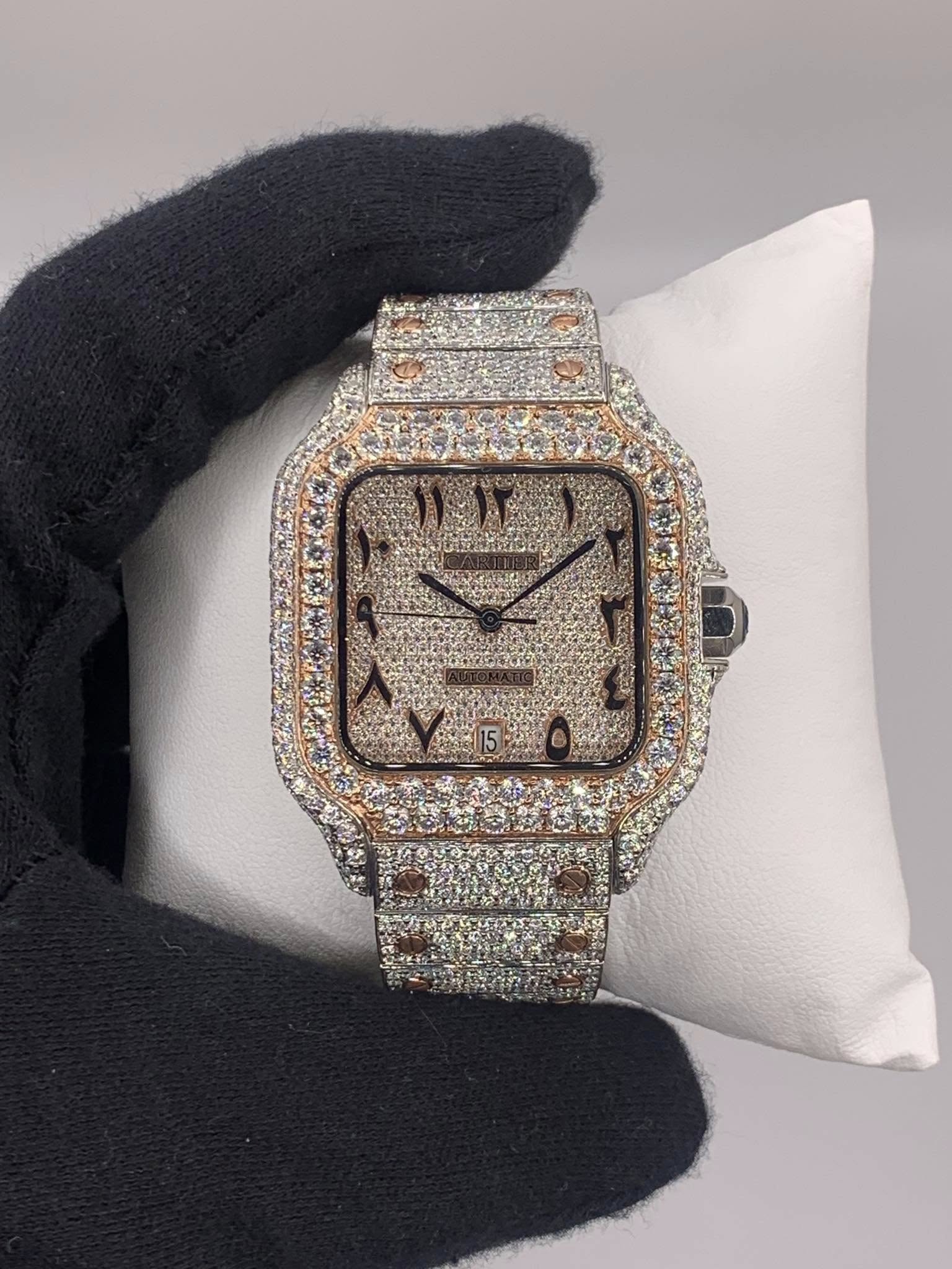 24" Iced Out Necklace Moissanite Chain Cuban Tennis Chain Link
