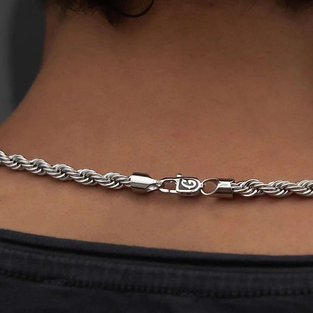 24" Rope Chain in White Gold- 6mm