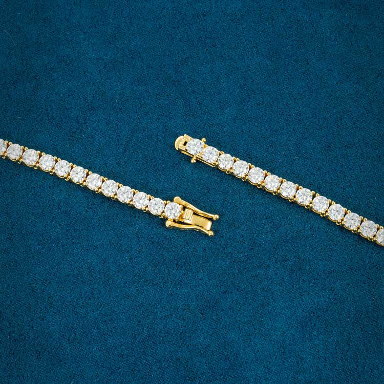 20" Necklace 4mm VVS Moissanite Tennis Chain Link Iced Out