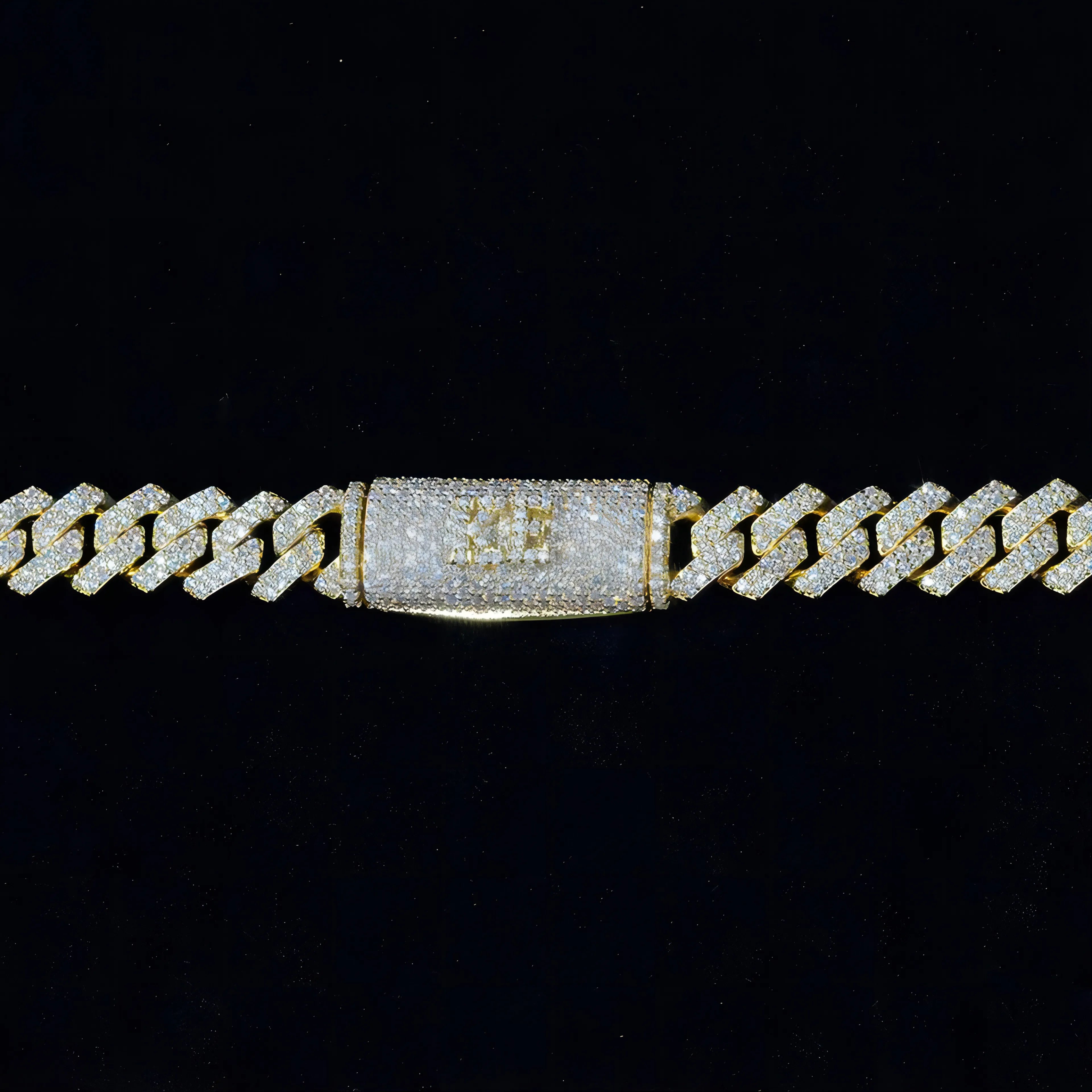 22" Necklace Moissanite Chain Cuban Link Iced Out