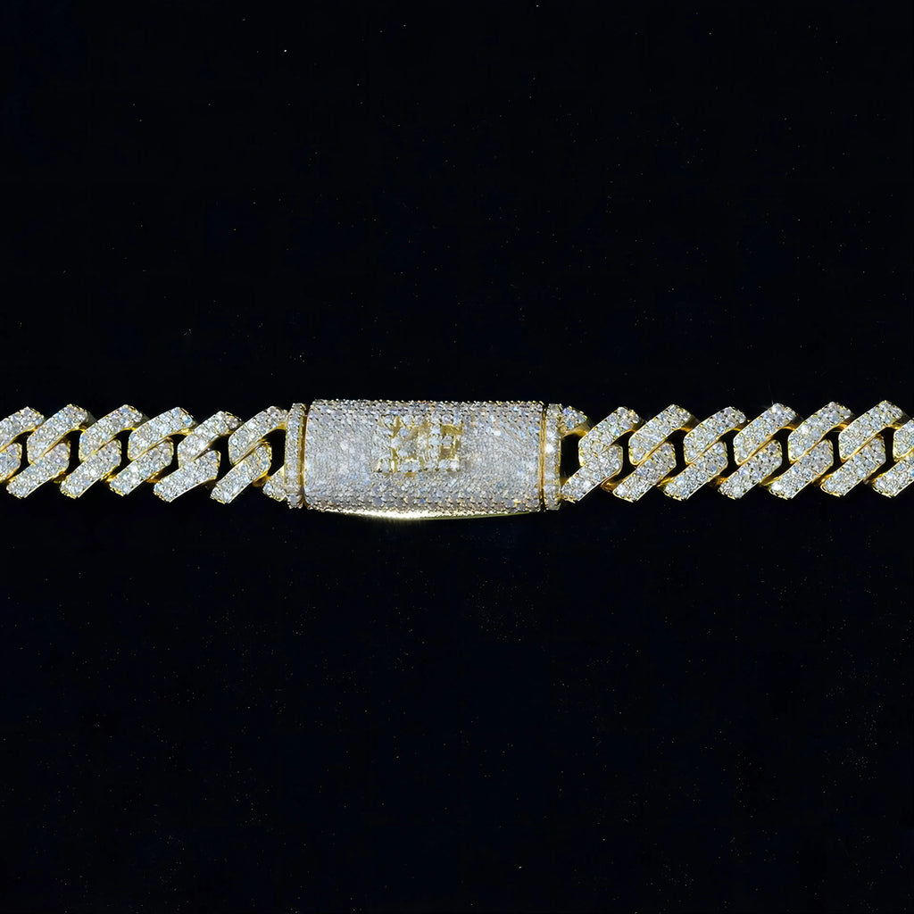 24" Necklace Moissanite Chain Cuban Link Iced Out