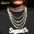 20" Necklace Moissanite Chain Cuban Tennis Chain Link Iced Out