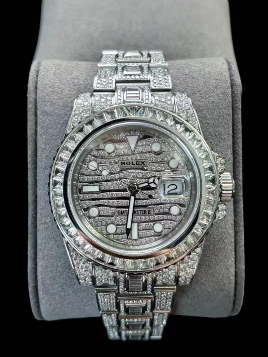 GMT Master II Diamond Automatic 18kt White Gold Set With Diamonds Men's Watch