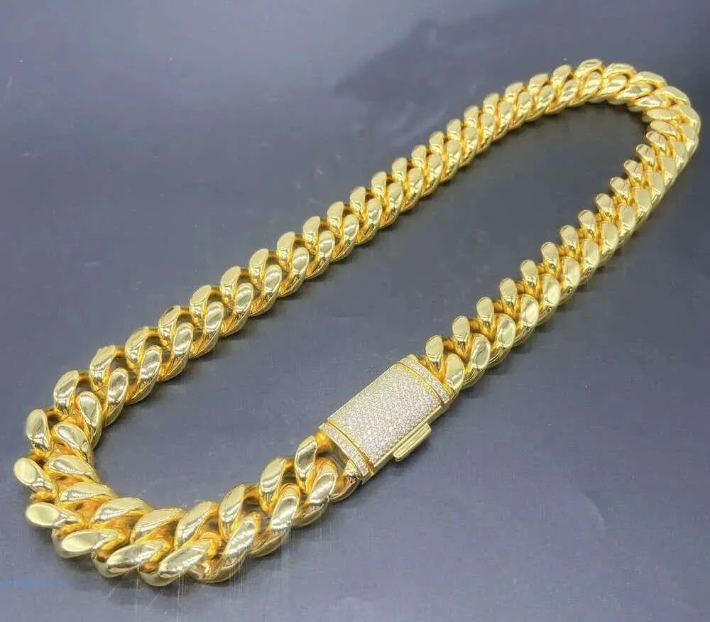 24" Necklace Moissanite Chain Cuban Link Iced Out