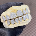 Custom Sier 14k Dia/Moissanite Dental Set Iced Out Hip Hop Bg Grills Teeth Grillz