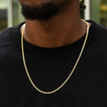 24" Cuban Link Necklace Chain in Yellow Gold - 3mm