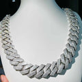 24" Necklace Moissanite Chain Cuban Tennis Chain Link Iced Out