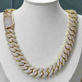 20" Necklace Moissanite Chain Cuban Tennis Chain Link Iced Out