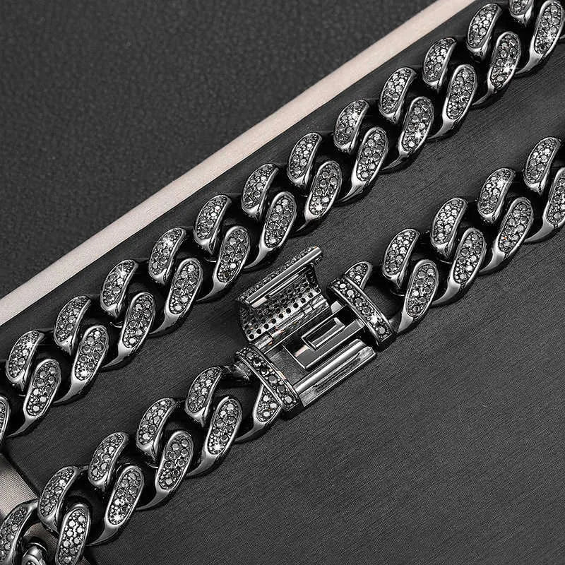 22" Necklace Moissanite Chain Cuban Link Iced Out