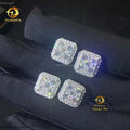 Square Shape Pass Testser iced out hip hop Sterling Silver moissanite