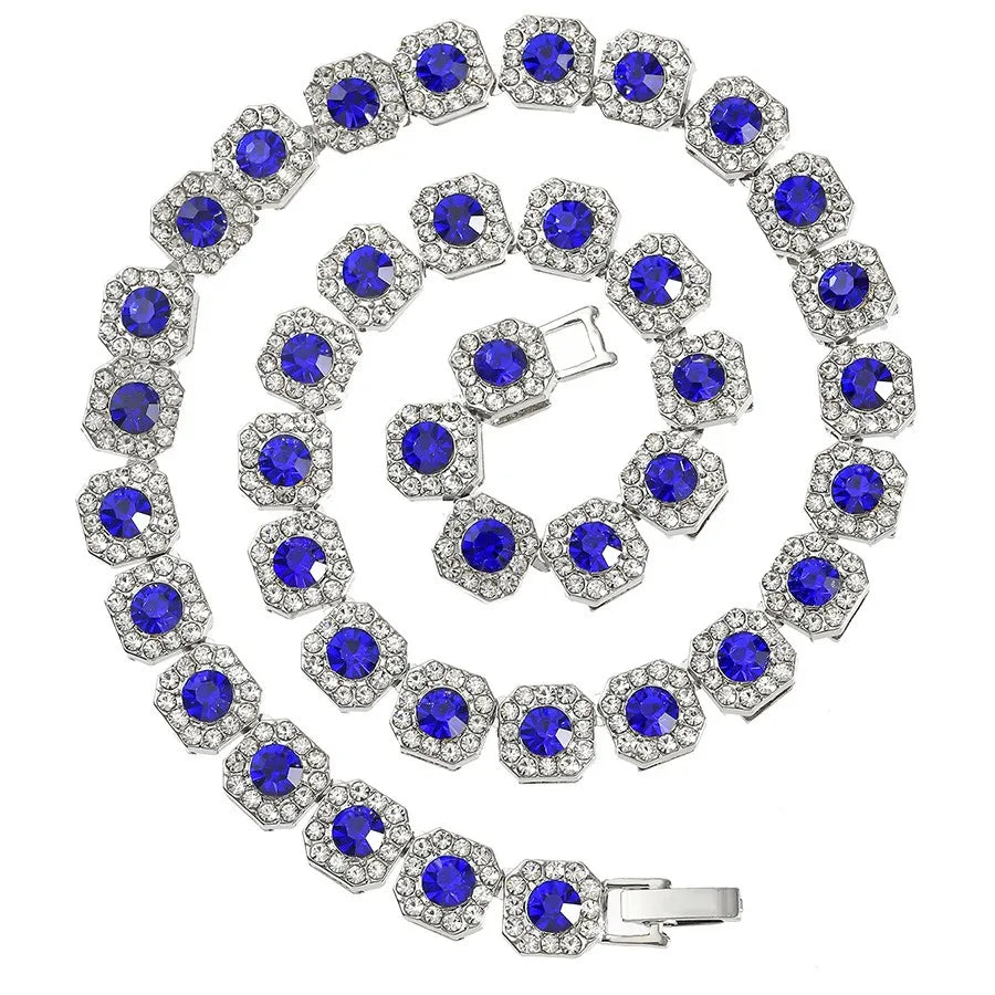 22" Necklace Moissanite Chain Cuban Link Iced Out