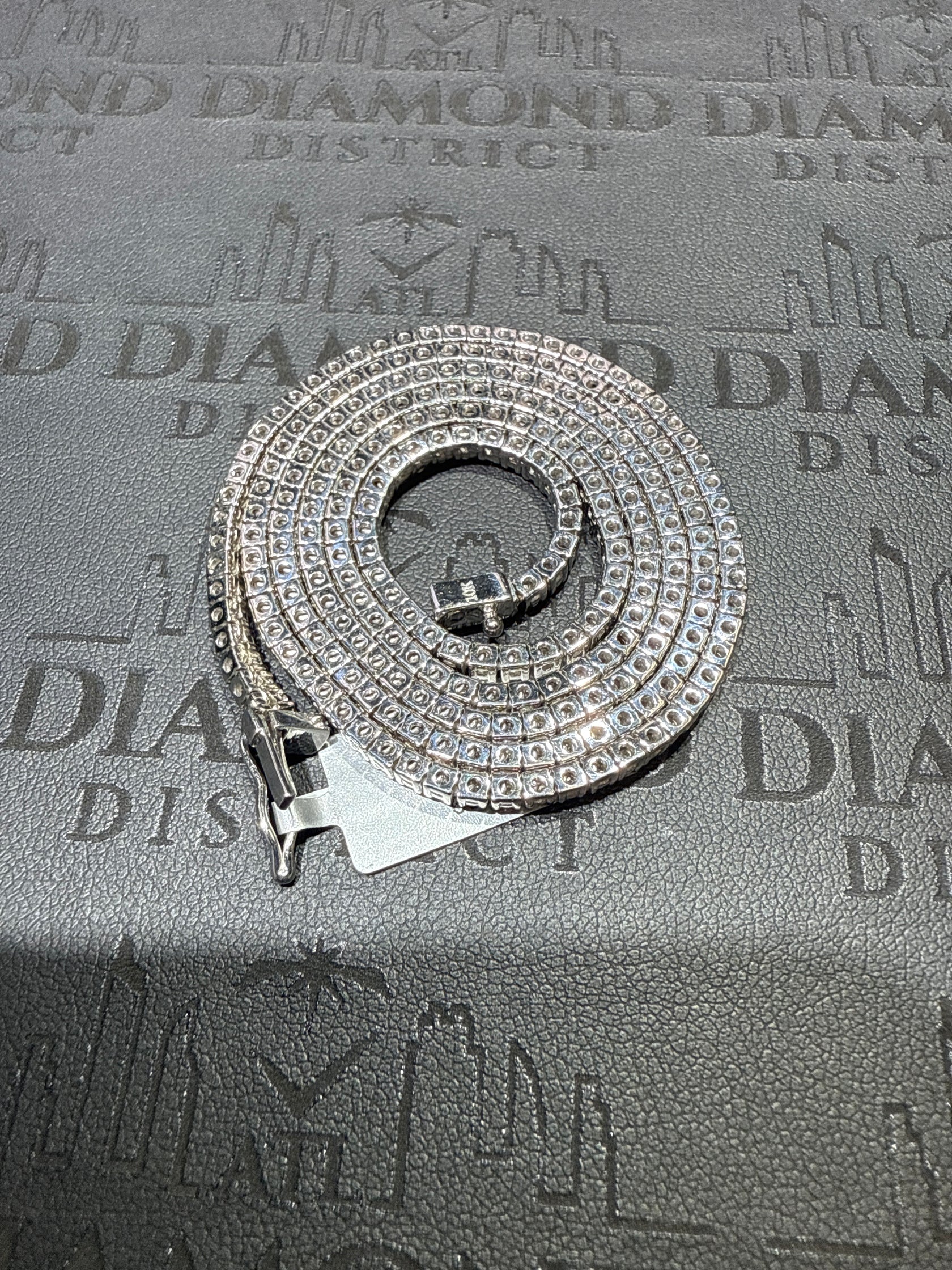 22” Tennis Chain 925 Silver Moissanite Diamonds