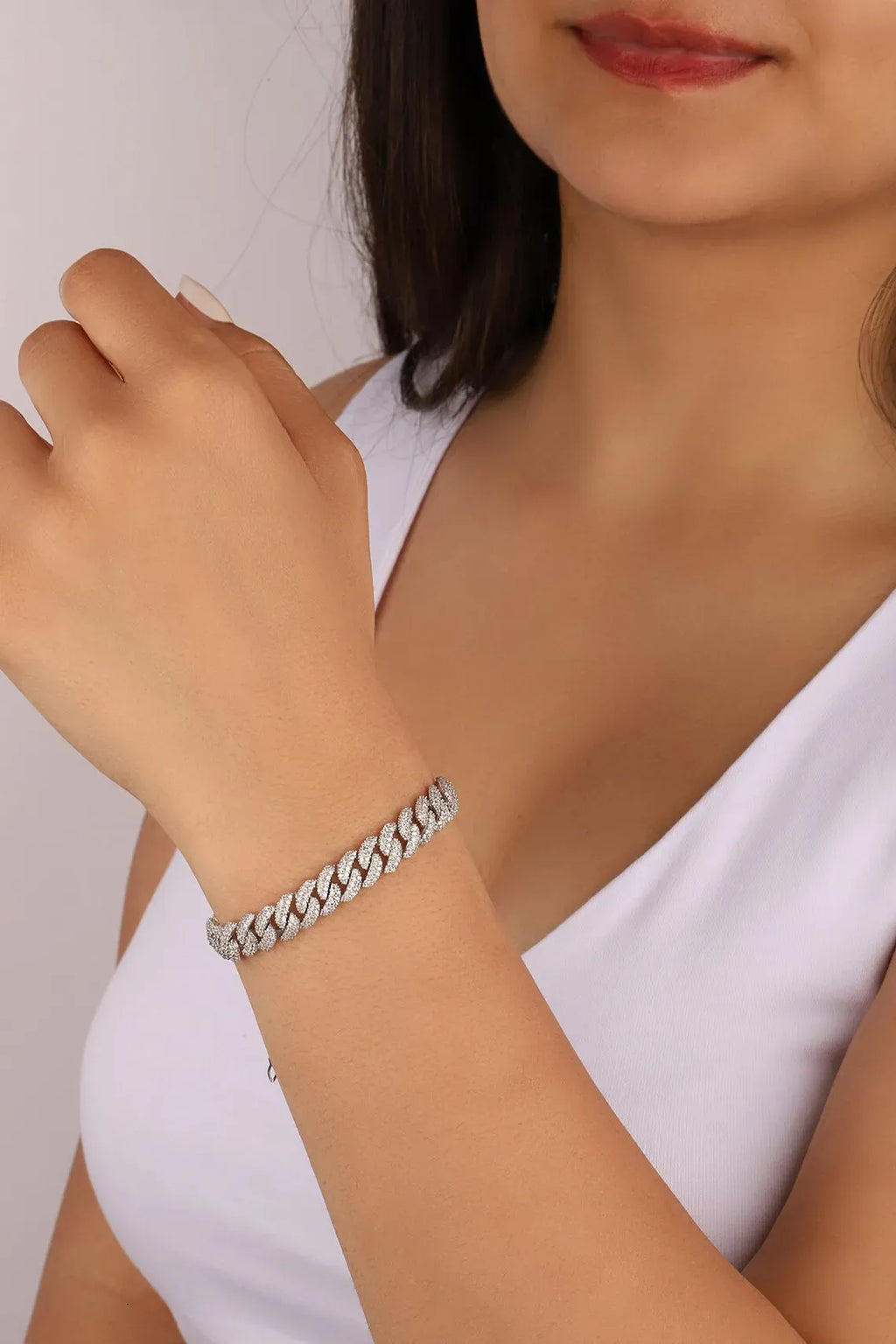8" Iced Out VVS Diamond Moissanite Bracelet