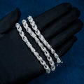 24" Necklace Moissanite Chain Cuban 7mm Tennis Chain Link Iced Out