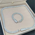 22" Necklace Moissanite Chain Cuban Link Iced Out