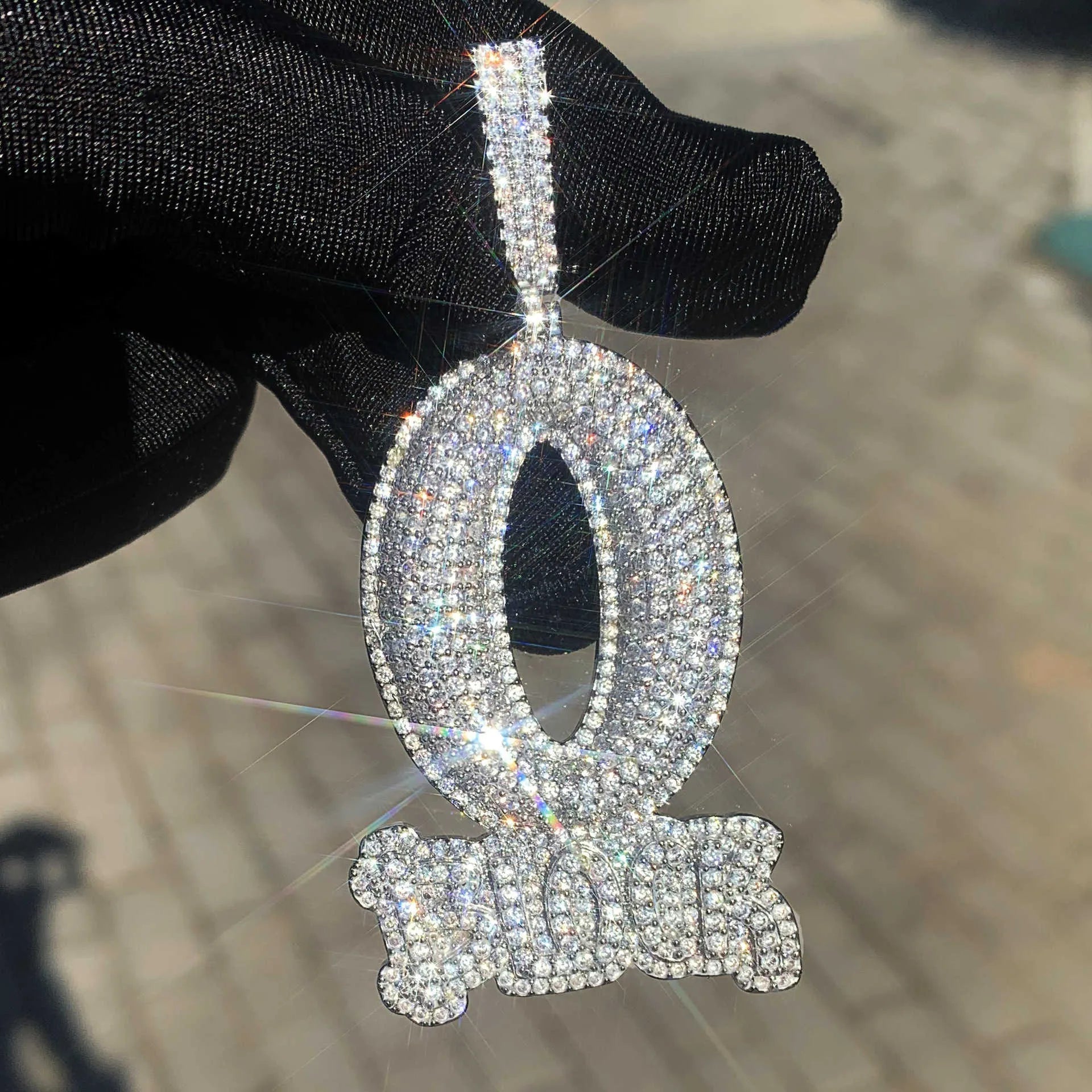 O-Block Iced Out Vvs Moissanite Pedant