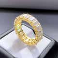 7.5 14k Yellow Gold + Moissanite VVS Diamond Moissanite Ring