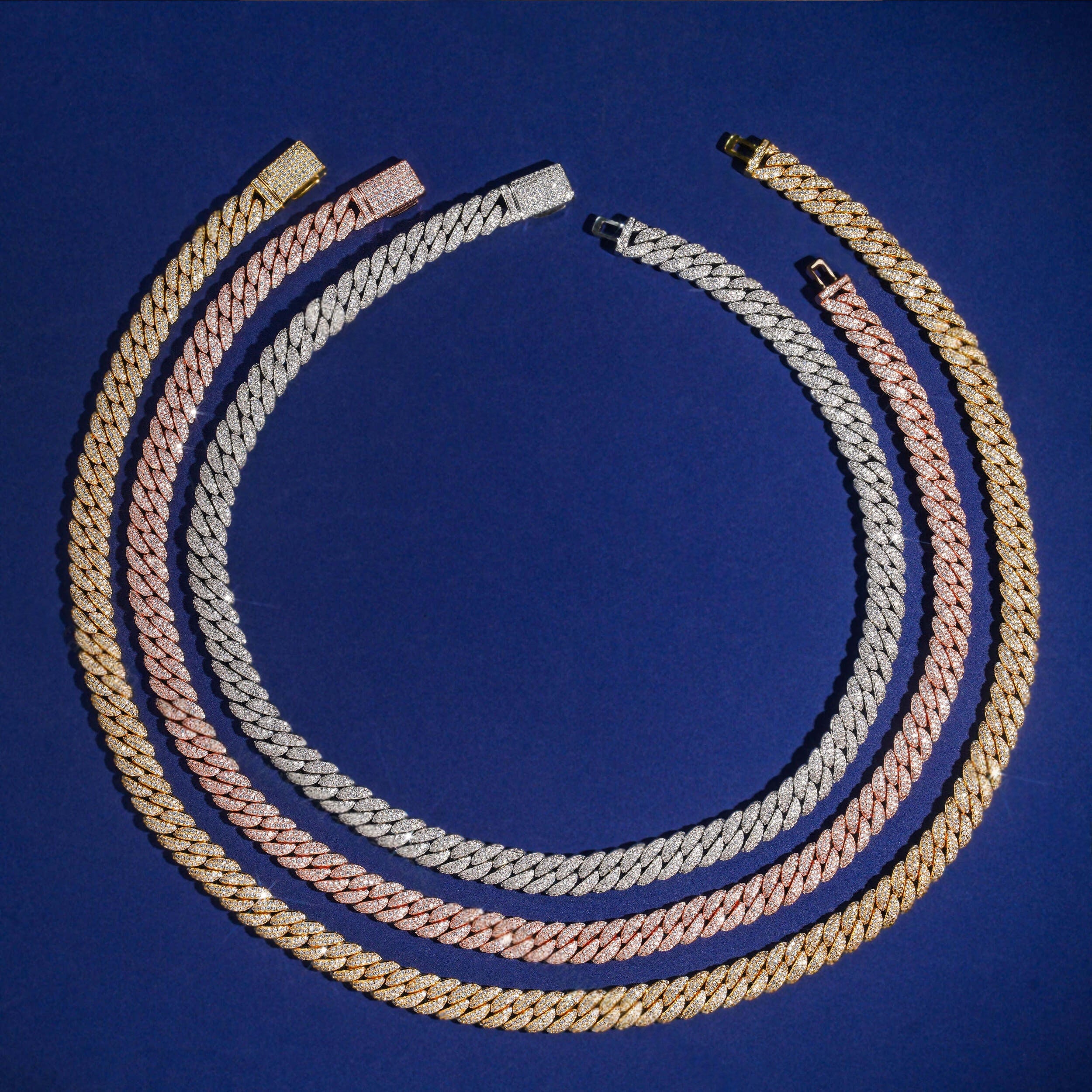 Hot Sale 10MM Two Row Diamond Cuban Link Chain