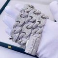 22" Necklace Moissanite Chain Cuban Link Iced Out