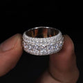 1. CT Moissanite _ 5 layer ring - 925 Sterling silver
