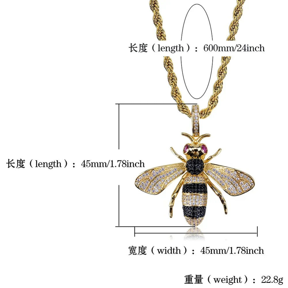 ICED OUT PEDANT "BUMBLE BEE"