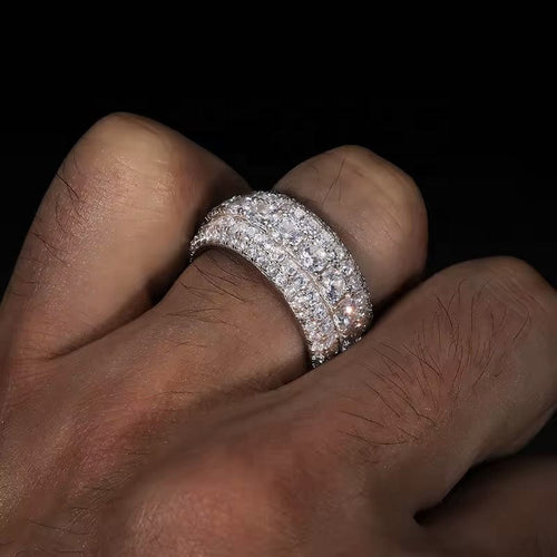 1. CT Moissanite _ 5 layer ring - 925 Sterling silver
