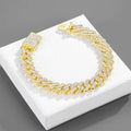 24" Necklace Moissanite Chain Cuban Tennis Chain Link Iced Out