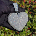 Heart Iced Out Pedant VVS Moissanite