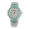 Nautilus 7118/1453G-001 Diamond Paved Dial with Green Diamond Markers in White Gold
