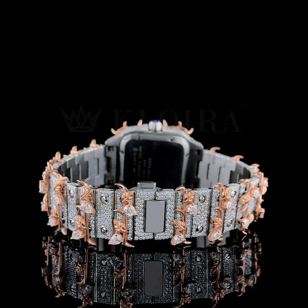 Cartier Thorn Obsidian Moissanite Diamond Watch 14K Gold VVS 30 Carat 41mm