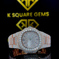 MOISSANITE ICED OUT WATCH SWISS MOVEMENT AUTOMATIC WATCH FOR MAN