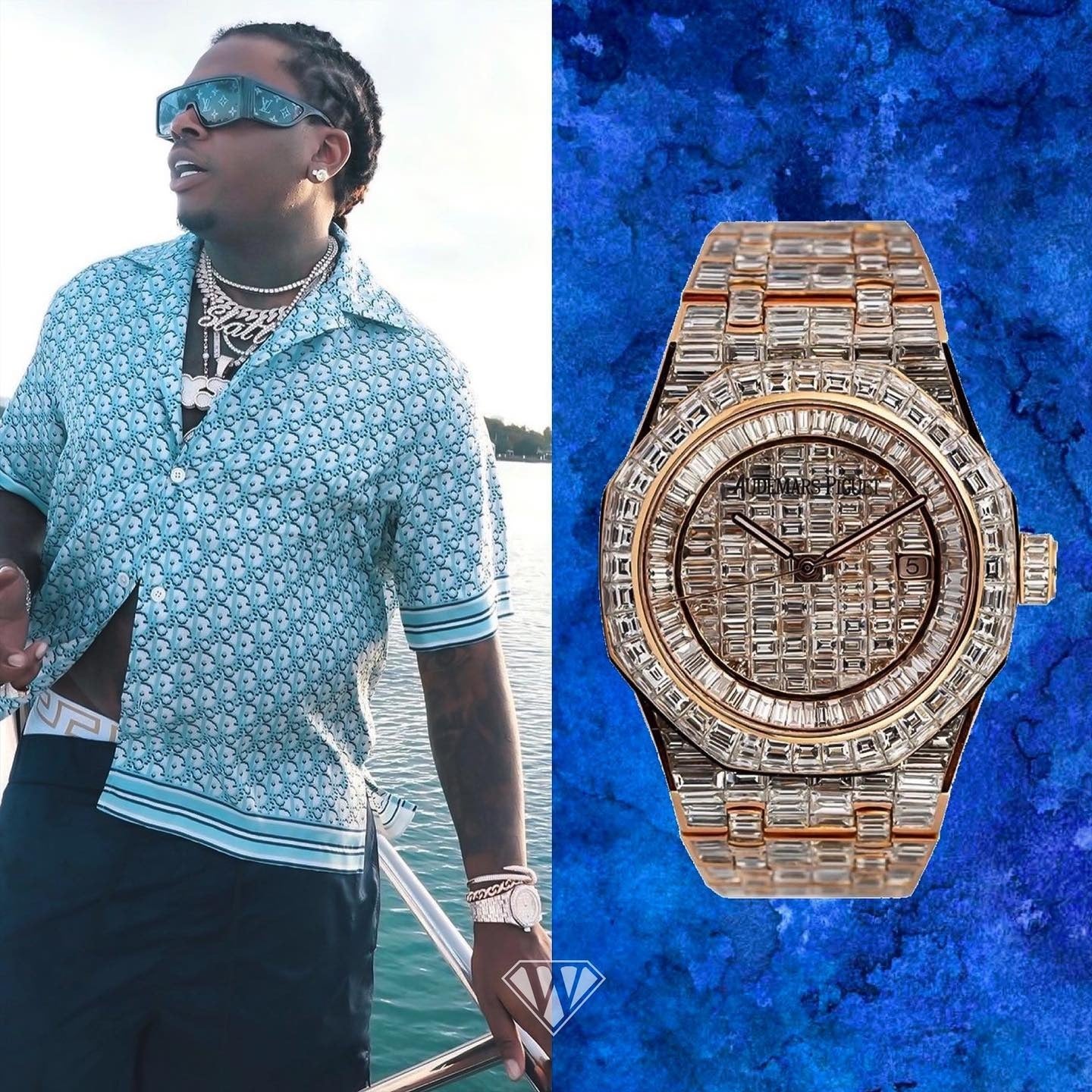Gunna – Audemars Piguet Royal Oak 41mm Pave Dial Watch