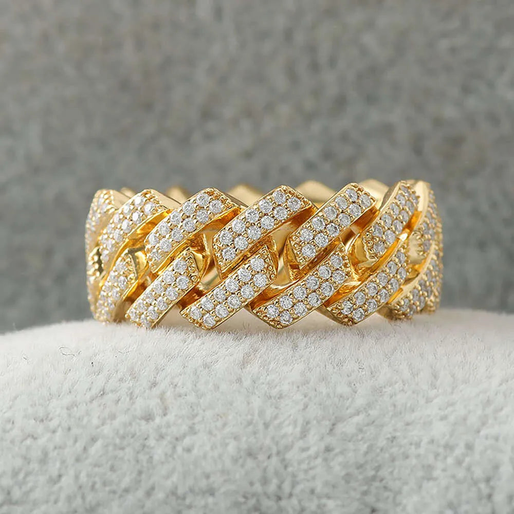 8 14k Yellow Gold + Moissanite VVS Diamond Moissanite Ring