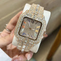 Iced Out Diamond Moissanite Gold Watch