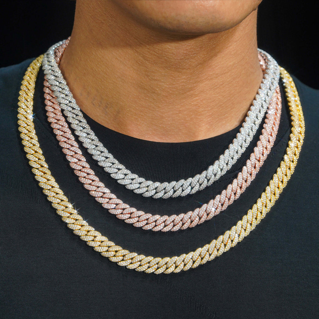Hot Sale 10MM Two Row Diamond Cuban Link Chain