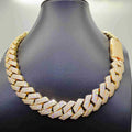 20" Necklace Moissanite Chain Cuban Link Iced Out