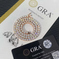 22" Necklace Moissanite Chain Cuban Link Iced Out